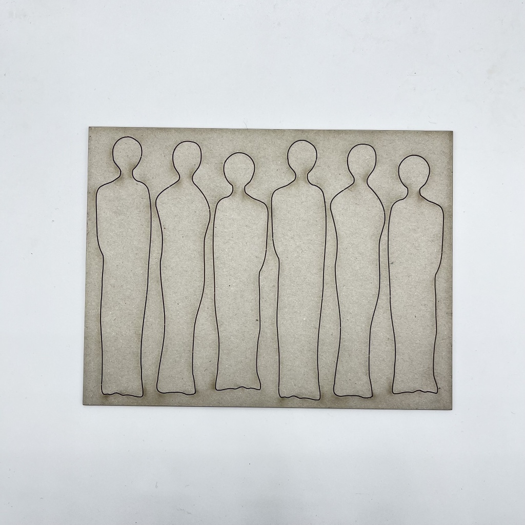 Greyboard Etherial Figures - Pack of 6 (25mm x120mm / 1'' x 4.8'')